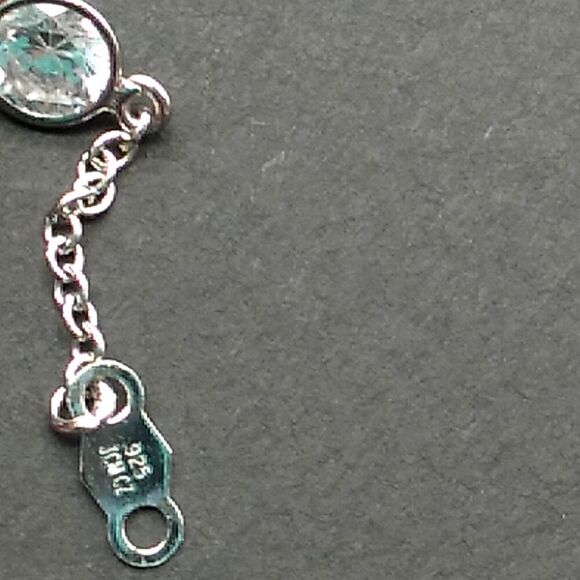 JCM 925 Sterling Silver & Cubic Zirconia (CZ) Dainty Thin Bracelet Sm Wrist NWOT - Picture 8 of 16